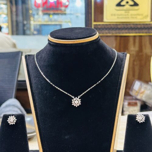 Frost Flower Pendant Set