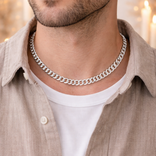 Silver Curb Chain