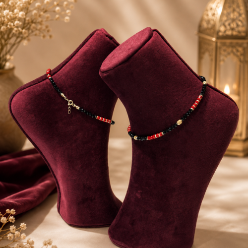 Crimson Noir Anklets